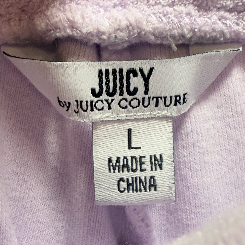 Juicy Couture Lilac Terry cloth joggers Size L - Picture 3 of 4